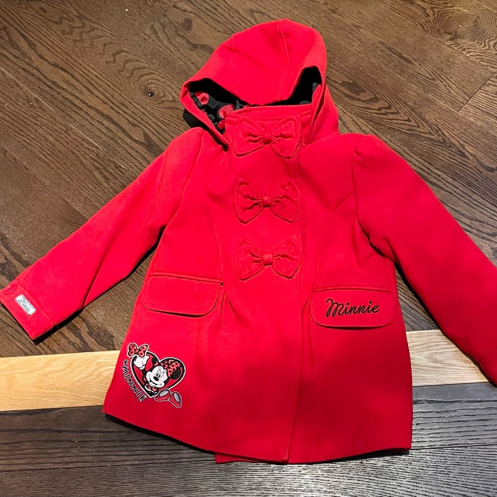 Disney Minnie Mouse Red Girls Hooded Coat